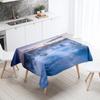 Natural Landscape Tablecloth Camping  Antifouling Waterproof Rectangular  Dining Table Home Decoration