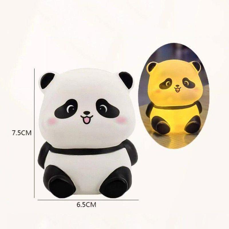 Panda Led Night Light Living Room Cute Panda Plastic Lamp Bedside Decor Creative Kids Night Light Birthday Gift Decoration