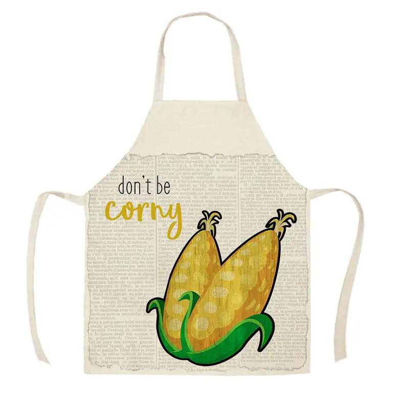 Citroen Fruitpatroon Slab Waterverf Kunst Keuken Schort Dames Huis koken Bakkerij Schoonmaak Linnen Chef Vlekbestendig Schort