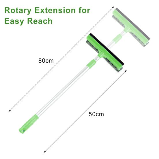 Čistič oken se zasouvací rukojetí Skleněné dveře Zrcadla Škrabka z přírodního kaučuku Stěrka na okna s nastavitelnou délkou