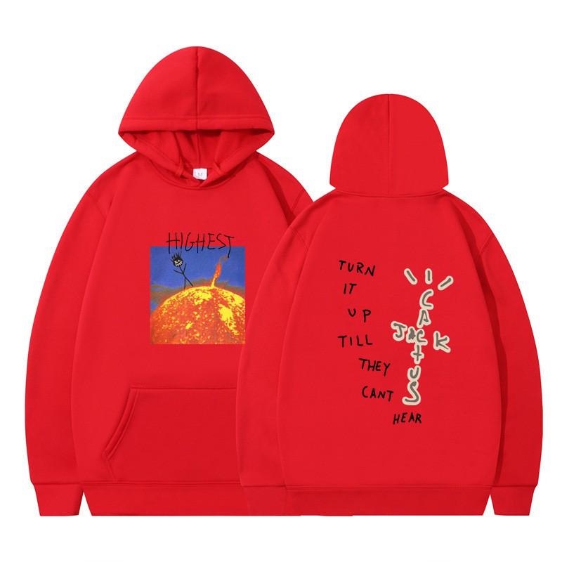 Travis Scott HITR Sun Hoodie Womens Oversized Sweatshirt Festival Streetwear