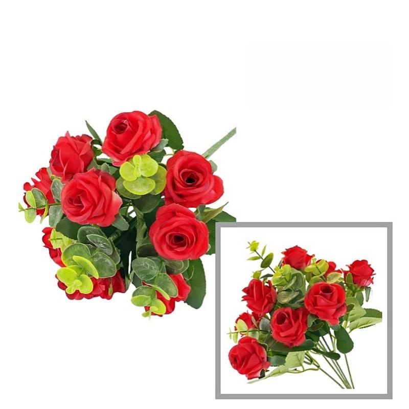 10 Heads Artificial Roses - Home&Wedding Valentine's Day Decoration Eucalyptus Rose Bundle Valentine's and Family Gifts