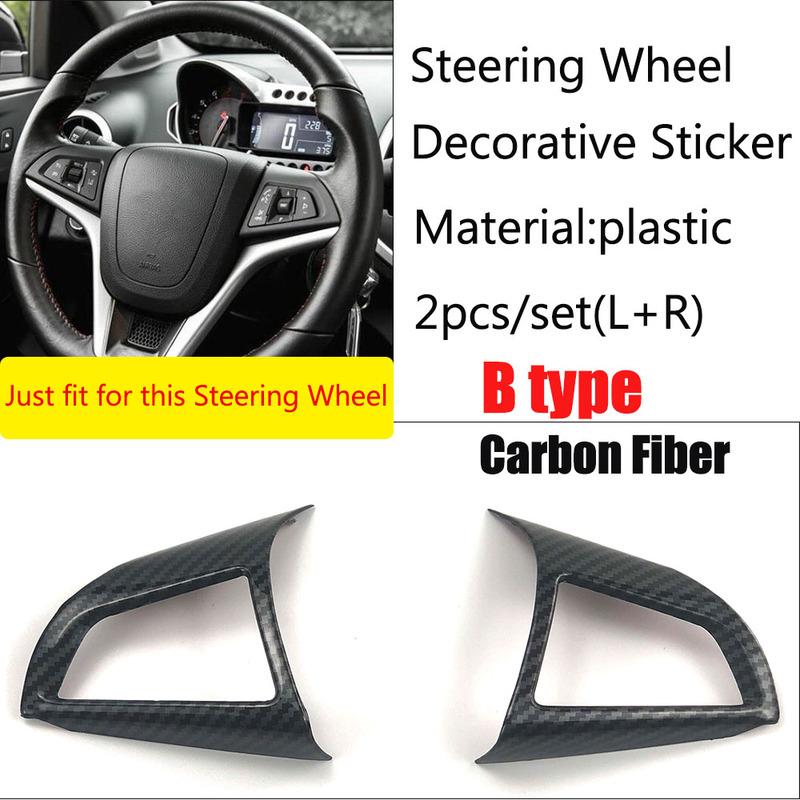 Car Accessories Interior Steering Wheel Decoration trim Case sticker For Chevrolet Orlando Cruze Trax Aveo Sonic Onix Cobalt