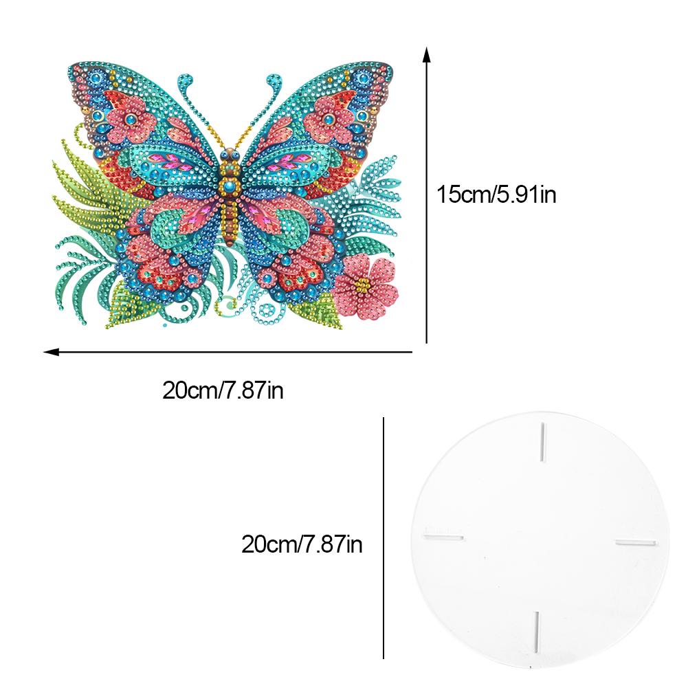 Acrylic Butterfly Flower Diamond Painting Plant Stand Diamond Art Potted Plant Holder Potted Plant Holder Rack for DIY Art Craft