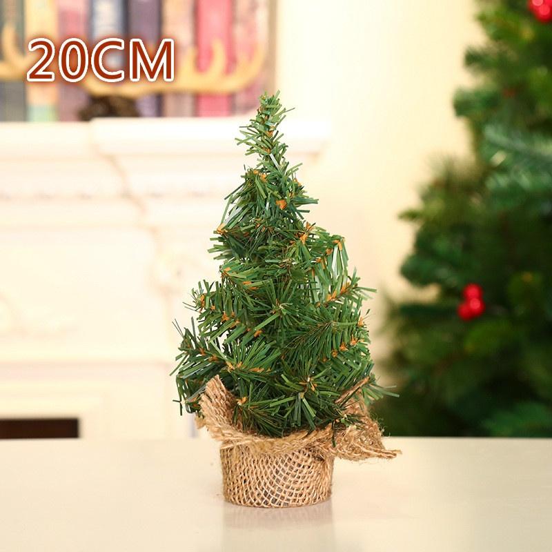 20cm/30cm Mini Green Christmas Tree DIY Decorative Tree Home Decoration Desktop Decoration