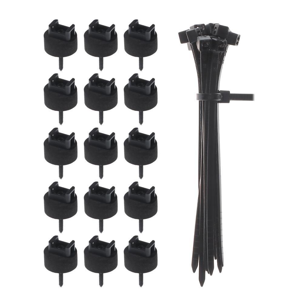 12/15/20Pcs Self-Locking Zip Tie Holders Heavy Duty Wire Mount Base  Electrical Supplies