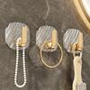 Adhesive Towel Hooks 4 Pieces Waterproof Heavy Duty Sticky Hooks Robe Hanger Bathroom Hardware For Porches Bedside Bathroom And