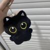 10cm Black Cat Plush Toy Pendant Cute Small Plushie Keychain for School Bag Decoration Plush Toy Doll for Brithday Gifts