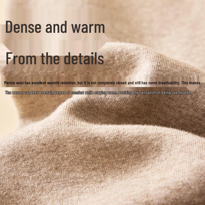 GUJIN Men's Thickened Fleece-Lined Wool Blend Thermal Pants