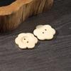10 Stück Blumenknöpfe aus Holz, 2 Löcher, schöne Knöpfe mit flacher Rückseite, Damenmantel, Pullover, Bekleidungszubehör