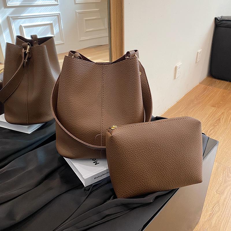 

Сумка-ведро, двухкомпонентная маленькая сумка, новая модная сумка через плечо для пожилых женщин