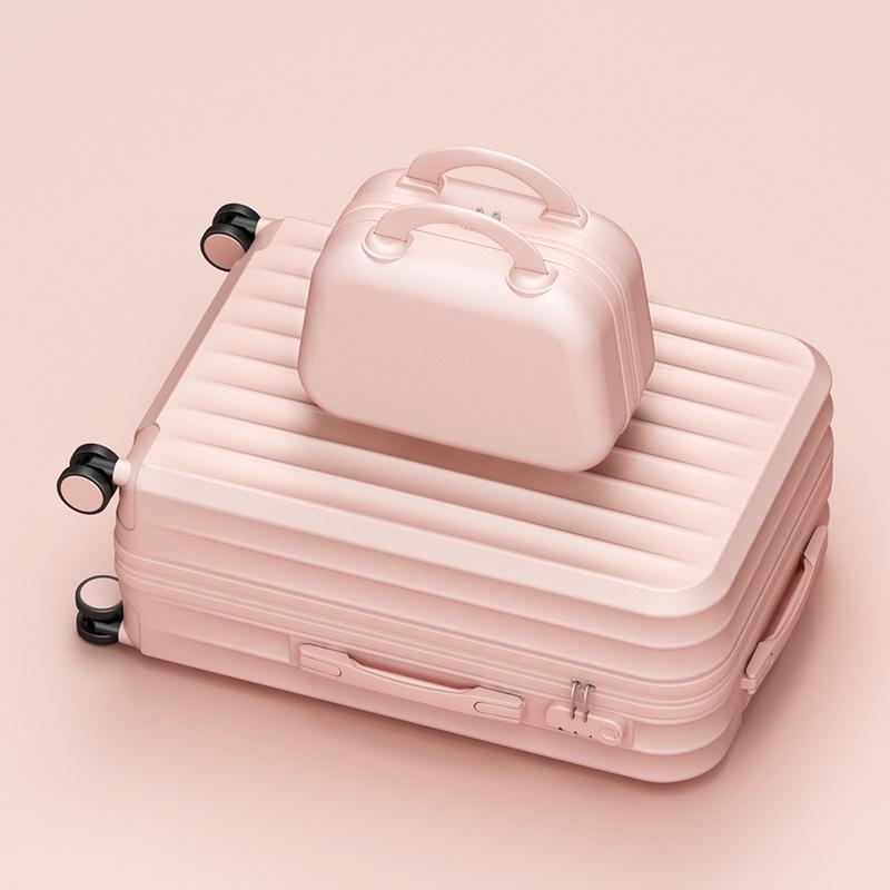 Women's 20" Carry-On Luggage - Sturdy and Durable Trolley Case with Thickened Design and Combination Lock, Men's 28" Large Capacity Option Available.