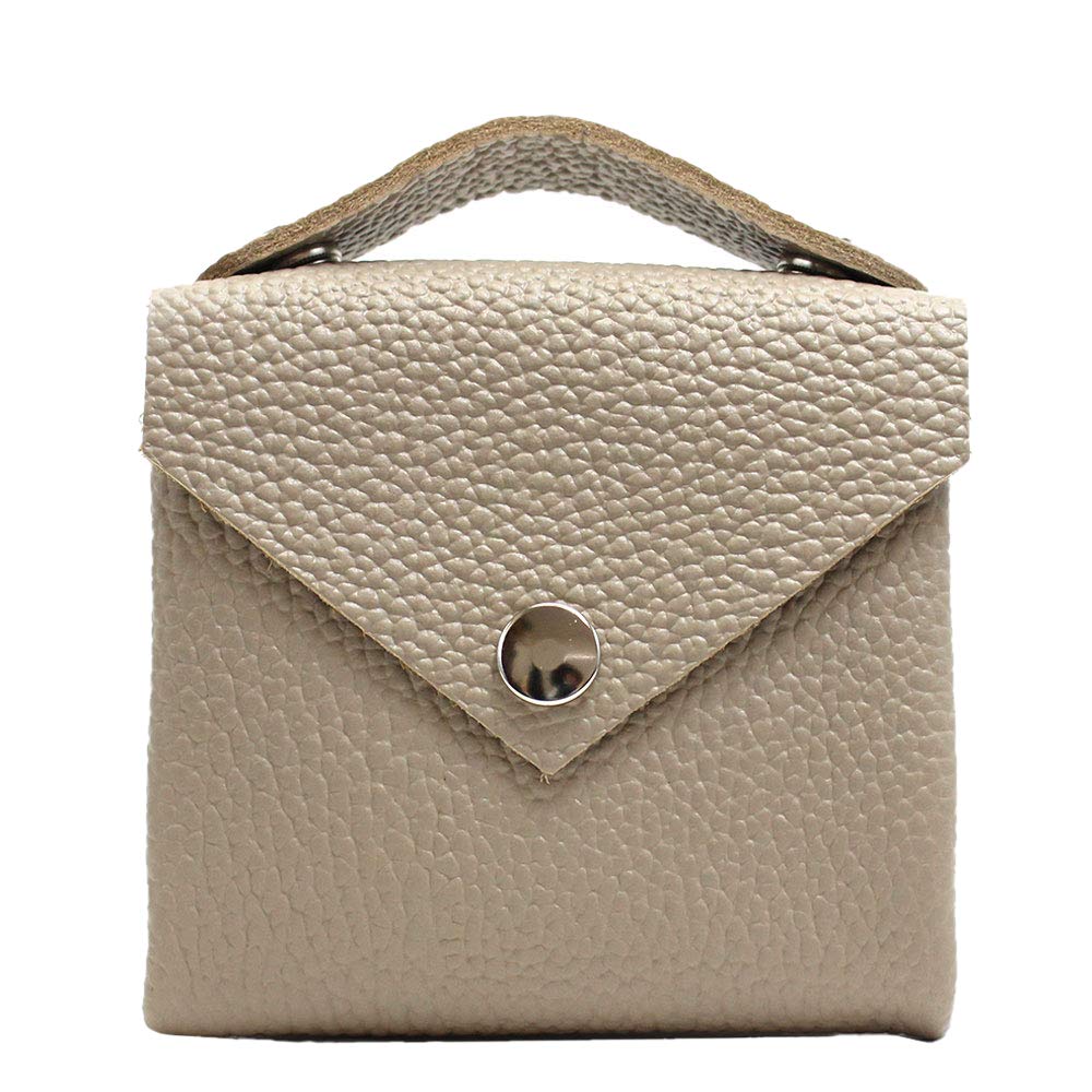 

Женский бифолд-кошелек Luminio, Натуральная кожа, Сделано в Японии, Мотив сумки, Мини-кошелек в форме сумки, Кожа Химедзи, Стильный, 8 цветов (Серый Бежевый)