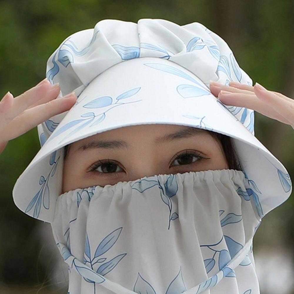 Full Face Neck Protection Sunscreen Cap Dust-proof Outdoor Sun Hat Outdoors Tea Picking Cap  Summer