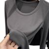German velvet long-sleeved t-shirt for women's autumn slim-fitting and thin versatile thin velvet warm simple inner bottoming shirt top