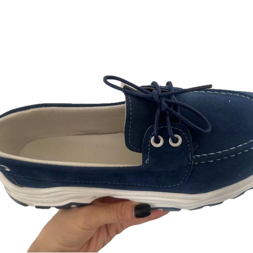 Large Size Single Shoes 22 Spring and Autumn New Round Head Thick Sole Low Top Strap Flat Bottom Casual Sports Shoes