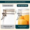 Baijie Square Airtight Glass Storage Jar - 1500ml 2-Pack