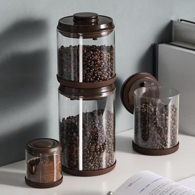 Coffee Beans Vacuum Sealed Tank Household Glass Food Storage Tank Moisture-proof Air Extraction Transparent Storage Tank