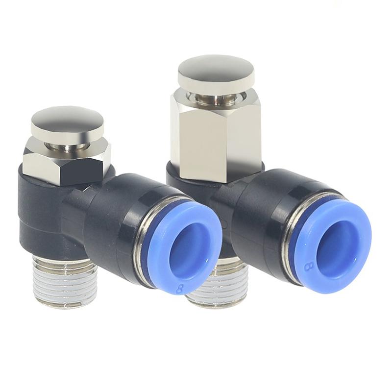 JSB4/6/8/10/12 Pneumatic Button Valve Quick Plug Pressure Relief Connector Normally Closed Manual Press Type Quick Exhaust Valve