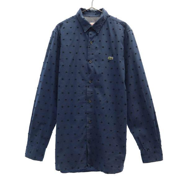 

Lacoste Общая ручка Рубашка с длинным рукавом на пуговицах 39 синяя Хлопковая рубашка Мужская Б/у