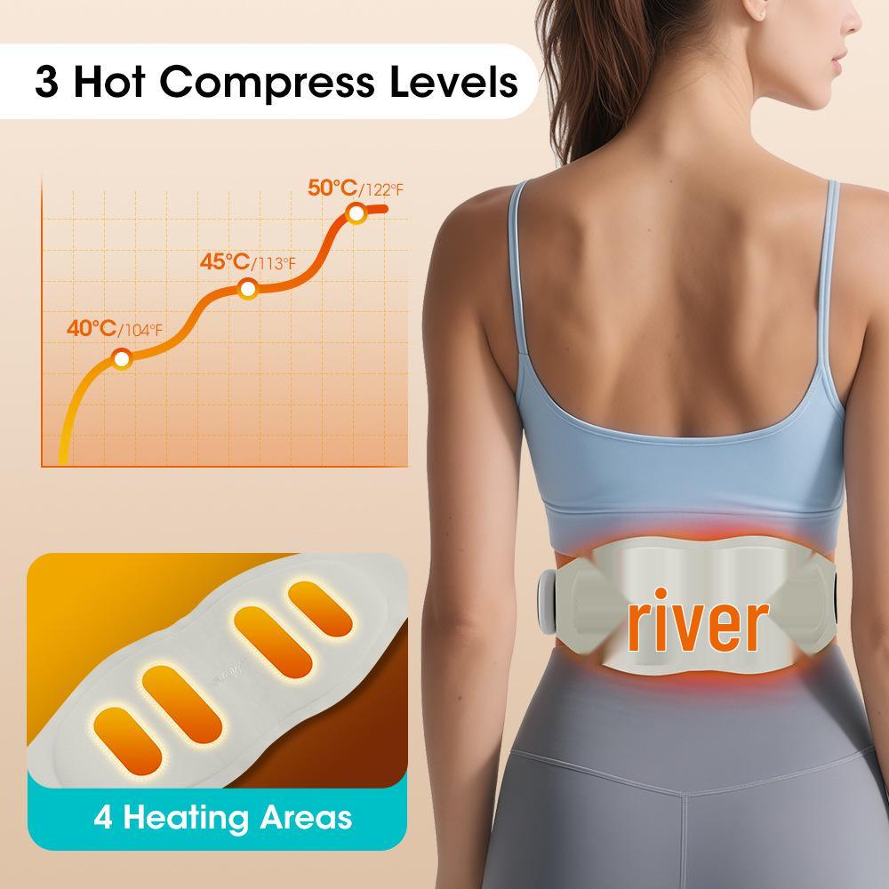 Smart EMS Lumbar & Abdominal Massager with Heating and Microcurrent Therapy
