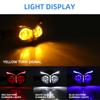 2PCS Owl Style Motorcycle Headlight Turn Signals Light Dual Color Motorcycle Driving Light Headlight Moto Front/Rear Light