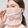Dustproof Sunscreen Mask Neck Protection Mask Trend Lace Face Cover  Summer