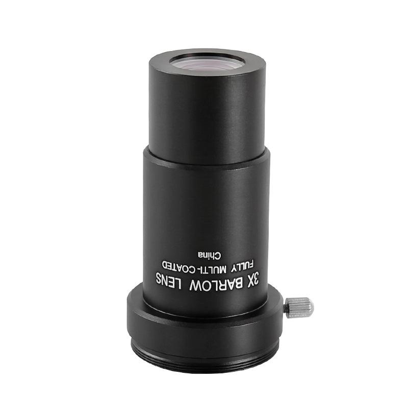 

Star Edge Металлическая линза с 3-кратным увеличением + Линза Барлоу, удваивающая увеличение телескопа + 1,25-дюймовый универсальный окуляр Upgraded black 3X magnifying glass XY+210424 чёрный