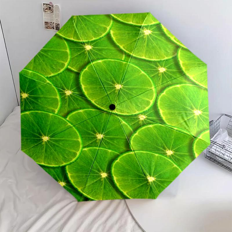 

1PC Food theme Umbrella Portable Folding Umbrella Iron Frame Hole Bone Structure Outdoor Home Umbrella A5 разноцветный