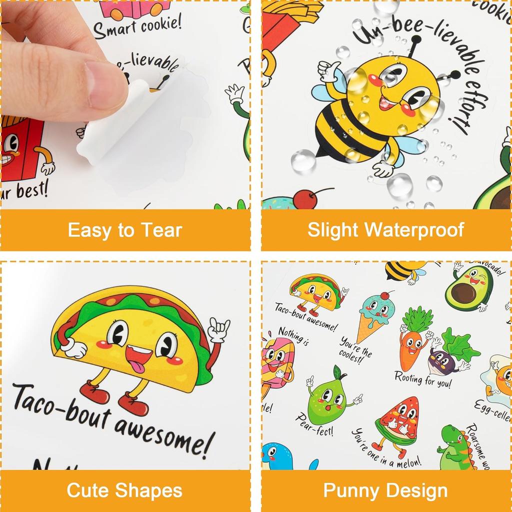 800PCS Punny Teacher Sticker for Student, D-FantiX Motivational Reward Stickers for Kids Classroom, Must Have Essentials for Teachers Elementary,