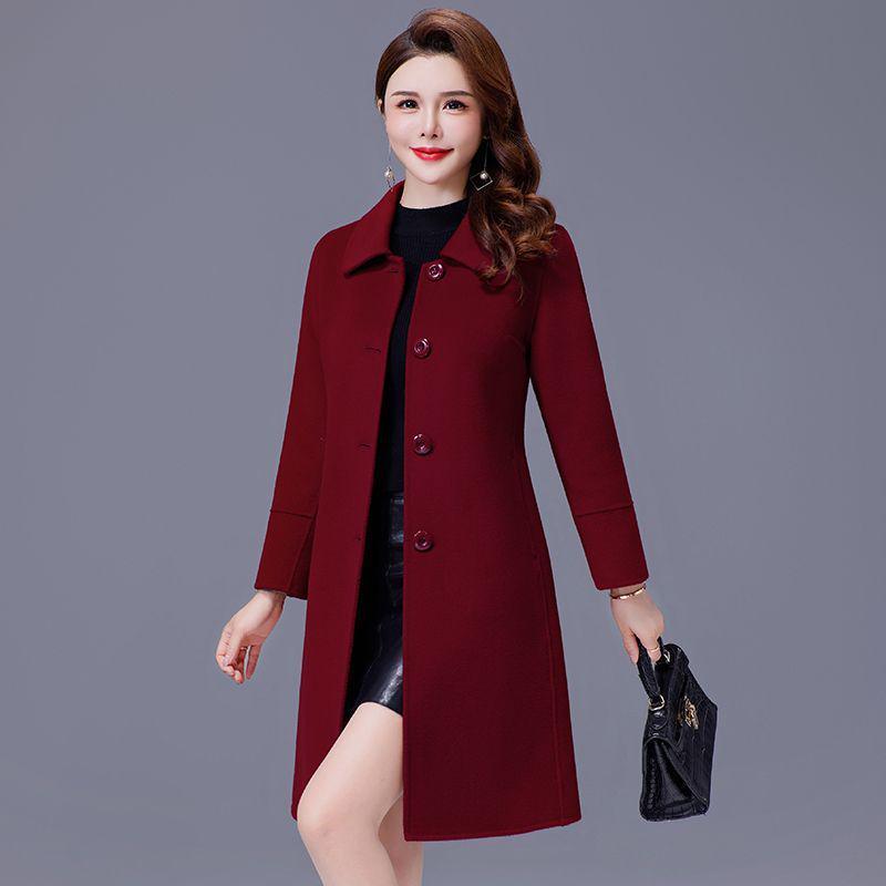 

Двустороннее шерстяное пальто: Женское средней длины, стройнящее, омолаживающее, осенне-зимнее, цвета марсала и ярко-красного. M (up to 50 kg)