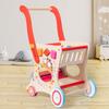 Multifunctional Wooden Child's Push Toy Shopping Cart and Walker