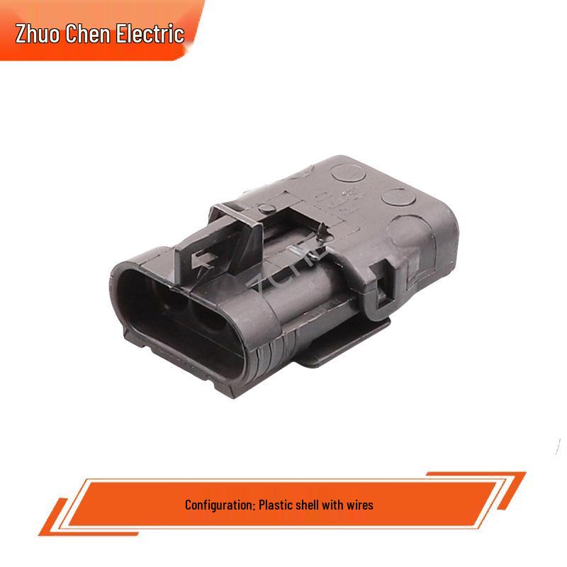 3-Pin Automotive Wiring Harness Connector Set: Male & Female Plugs with Terminals