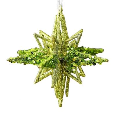 Grüner Weihnachtsbaum Anhänger Gold Pailletten Dekorative Schneeflocke Elch Ballerina Anhänger Glitzerpulver Weihnachtsdekorationen
