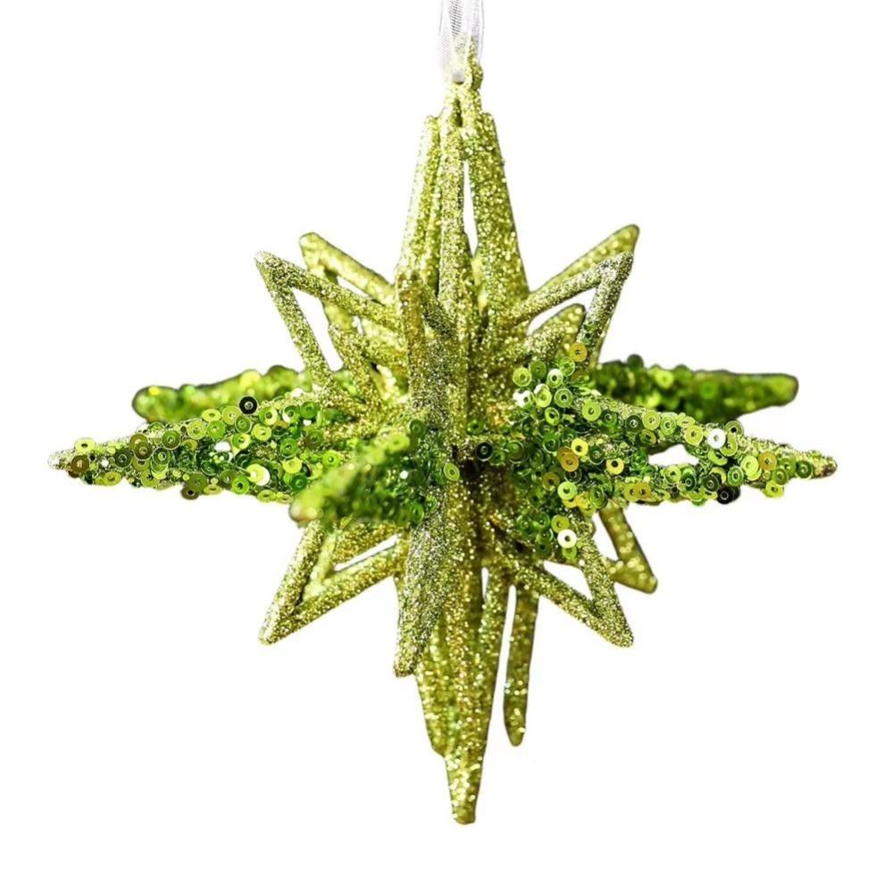 Sparkle Powder Snowflake Elk Ballet Girl Pendants Gold Sequins Christmas Decorations  Navidad Gifts