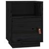 VidaXL Bedside Table Black 40x34x55 Cm Solid Pine Wood 818323
