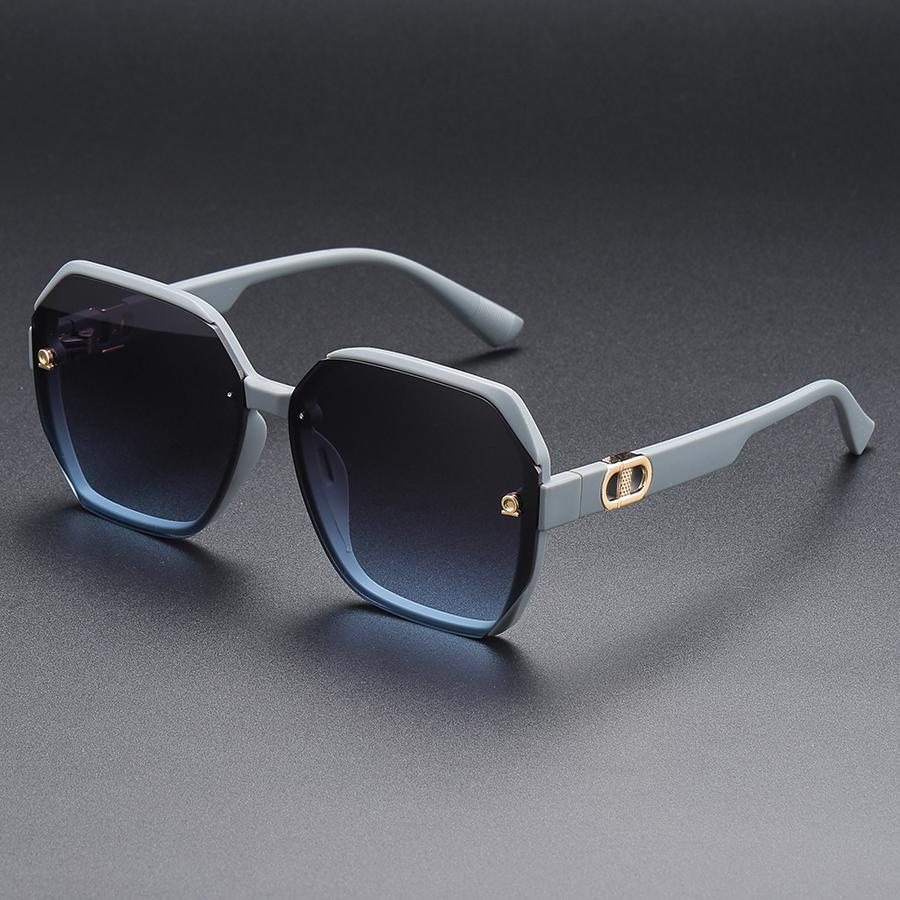 Classic Geometric Large Frame Women's Sunglasses Fashionable Elegant Decorative Eyewear Durable Gift for Special Occasions