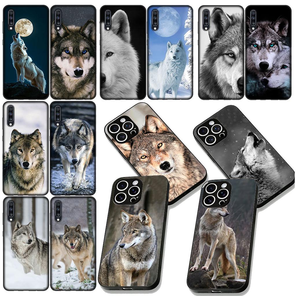 Animal Stalking Wolf Art Phone Case for Samsung Galaxy S22 S21 S20 FE Ultra Plus A35 A36 A37 A33 A34 A04 A71 Cover Casing
