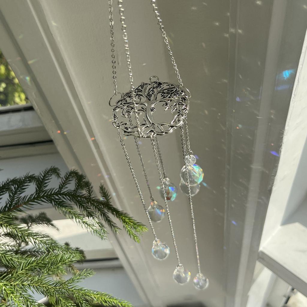 Hanging Crystal Suncatchers Window Wind Chimes Prism Ornament for Indoor or Outdoor Use Festivals Party Decoration
