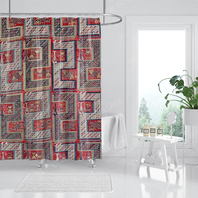 

Waterproof Fabric Shower Curtains Bathroom Curtain Accessories Bath Curtain For Shower 180X200Cm 240*200 Boho Decoration Vintage W60H190(CM)-1 Pcs