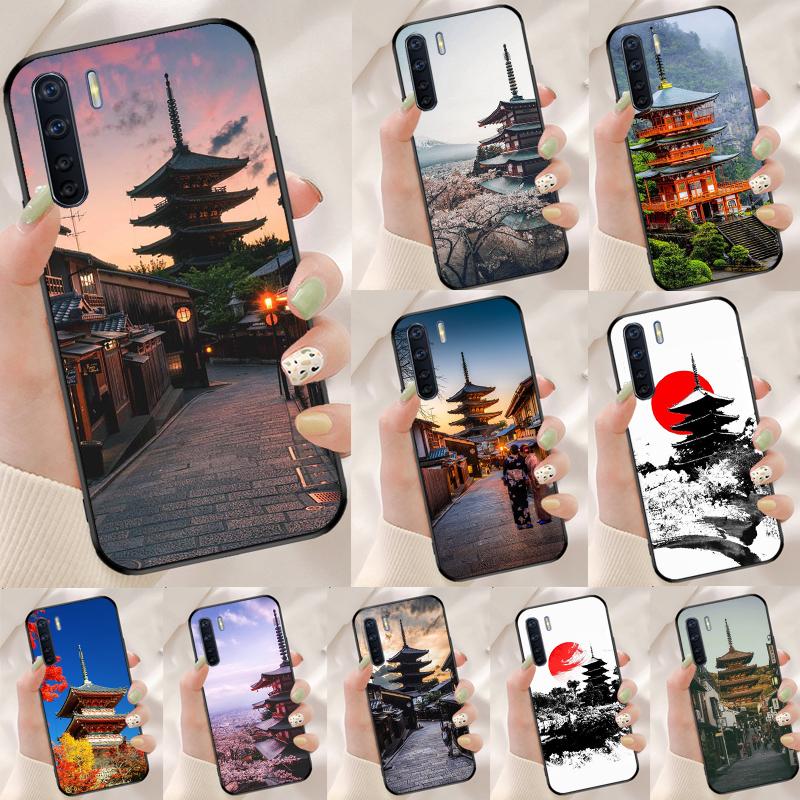 Japanese Temple Kyoto Case For Oppo A94 A74 A54 A18 A38 A58 A78 A98 A40 A60 A80 A16 A76 A96 A15 A17 A77 A57S Cover