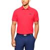 Under Armour Polo Shirts Men's Red Polo Collar Moderate Straight Fit 1350035-628