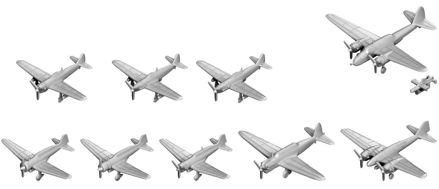 

Pit Road Skywave Series Japanese Army Aircraft Set 3 Plastic Model S70 Molded Color 1/700