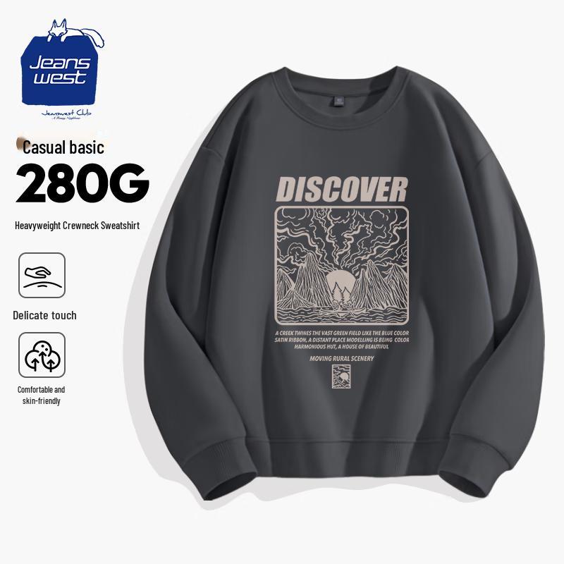 

JEANSWEST CLUB Men s Casual Crew Neck Sweatshirt 4XL