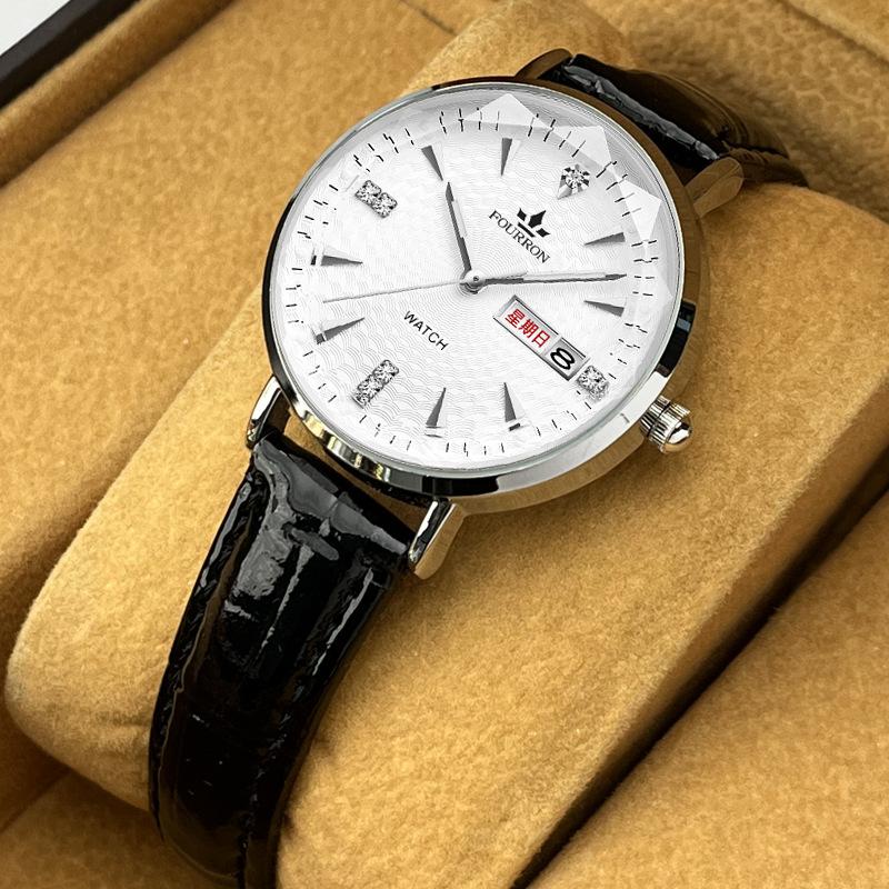 Ladies watch Milan with fashionable and simple thin double calendar diamond-encrusted waterproof women's model