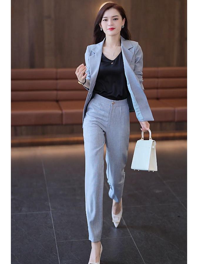 2025 Spring/Autumn Casual Slimming Professional Two-Piece Blazer Suit