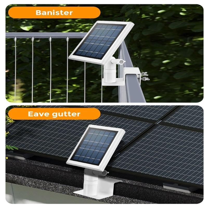 Solars Panel Mounting Brackets Aluminum Alloys 360 Rotate Angle Adjustment Gutters Installation Weatherproofed