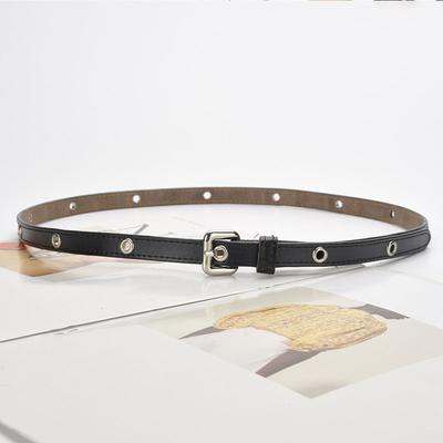 Nouvelle ceinture pour femme en cuir de vachette personnalisée mode œillet décoratif rivet ceinture décorative mode femme robe fine ceinture tendance