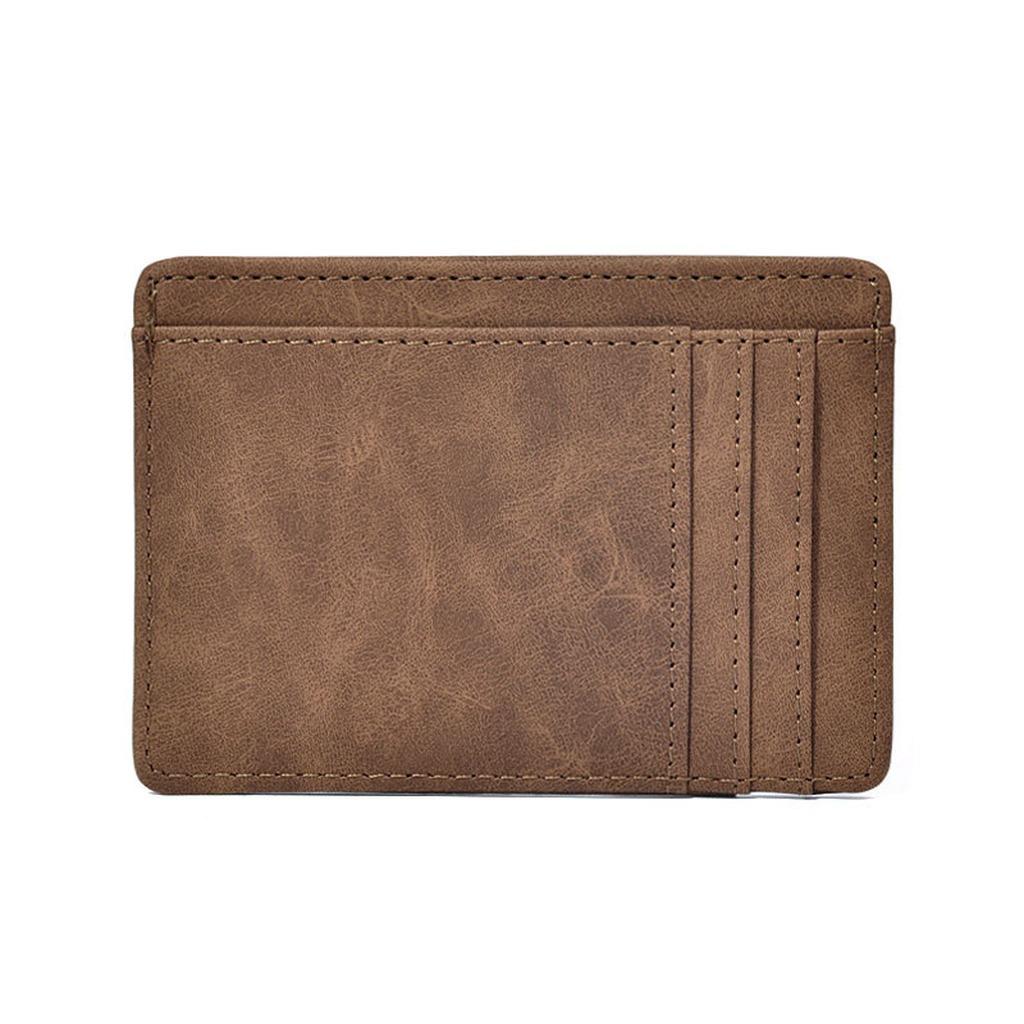 

Slim Card Holder PU Leather Minimalist Wallet Men Vintage Credit Card Case Ultra Thin Pocket Business Purse Small Coin Pouch Bag