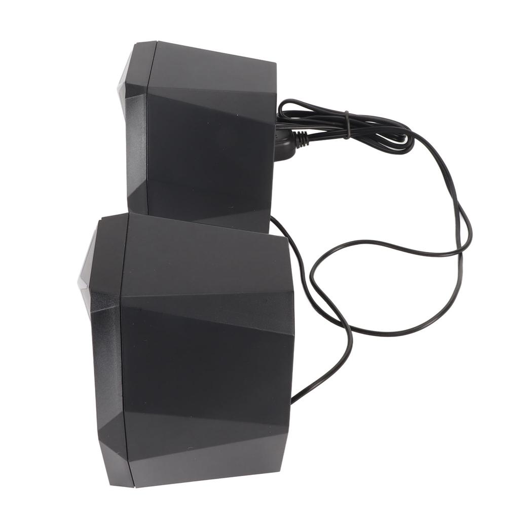 USB Powered Speaker with RGB Lights Volume Control Portable Wired Subwoofer Speaker for Laptop Desktop Computer Desktop